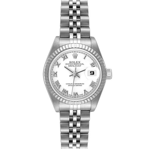 Photo of Rolex Datejust White Gold Roman Dial Steel Ladies Watch 79174