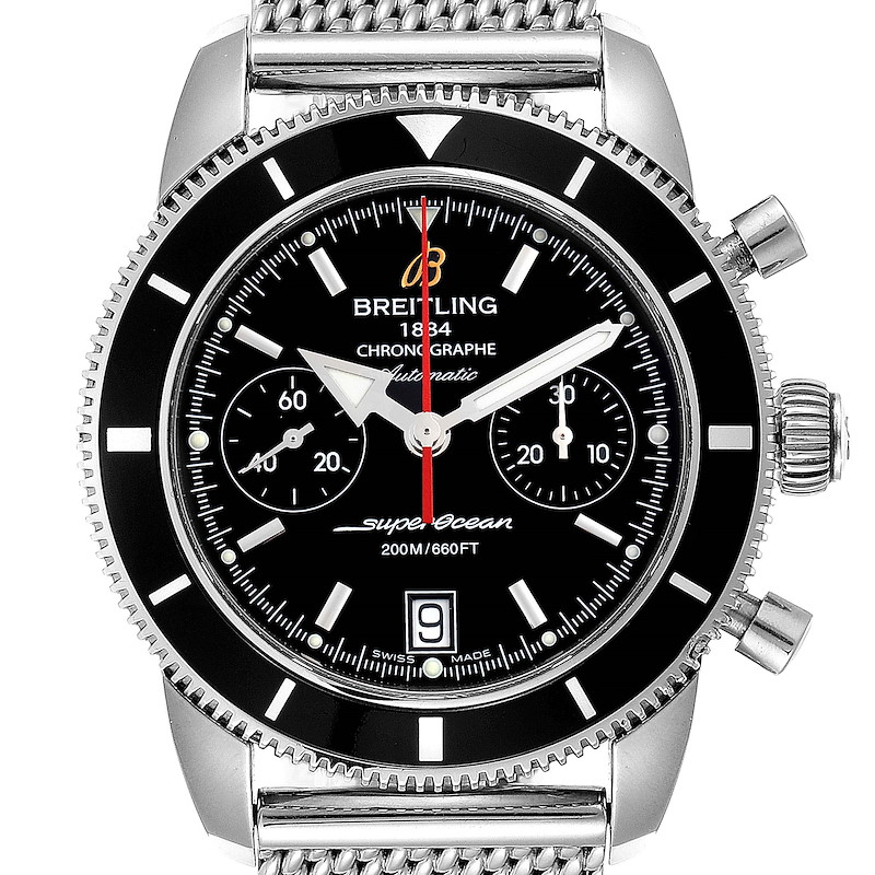 Breitling SuperOcean Heritage Chrono Black Dial Watch A23370 Box Papers SwissWatchExpo