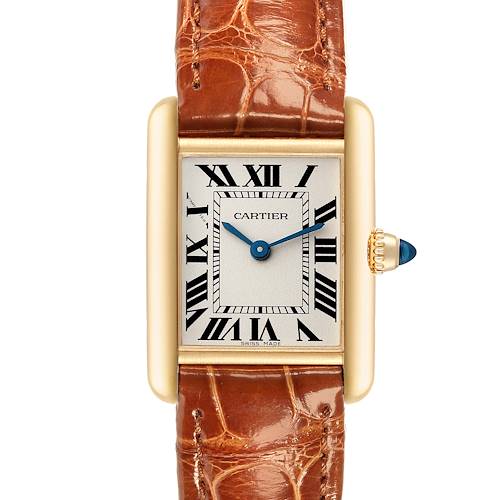 Photo of Cartier Tank Louis Small Yellow Gold Ladies Watch W1529856 Box Card