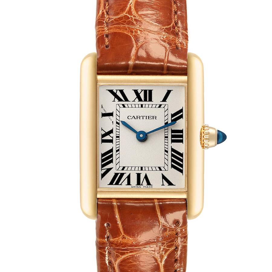 Cartier Tank Louis Small Yellow Gold Ladies Watch W1529856 Box Card SwissWatchExpo