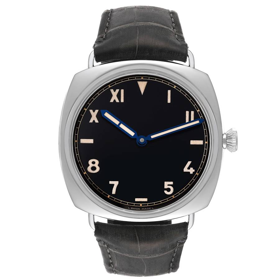 Panerai Radiomir 1936 Brevettato Black Dial Steel Mens Watch