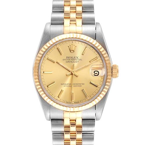 Photo of Rolex Datejust Midsize 31mm Steel Yellow Gold Ladies Watch 68273 Box