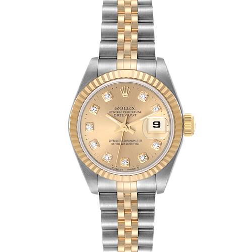 Photo of NOT FOR SALE Rolex Datejust Steel Yellow Gold Diamond Dial Ladies Watch 69173 PARTIAL PAYMENT
