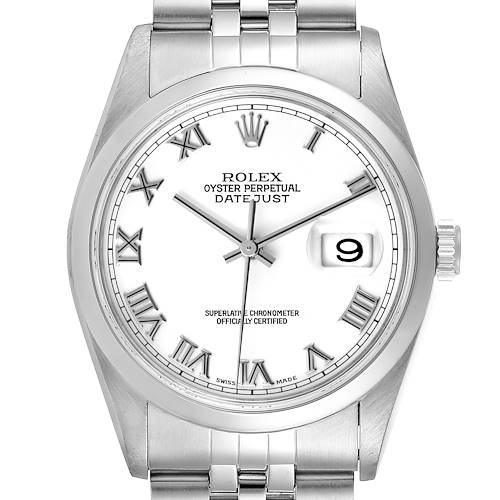 Photo of NOT FOR SALE: Rolex Datejust White Roman Dial Jubilee Bracelet Steel Mens Watch 16200 - PARTIAL PAYMENT
