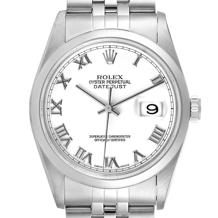 NOT FOR SALE: Rolex Datejust White Roman Dial Jubilee Bracelet Steel Mens Watch 16200 - PARTIAL PAYMENT SwissWatchExpo