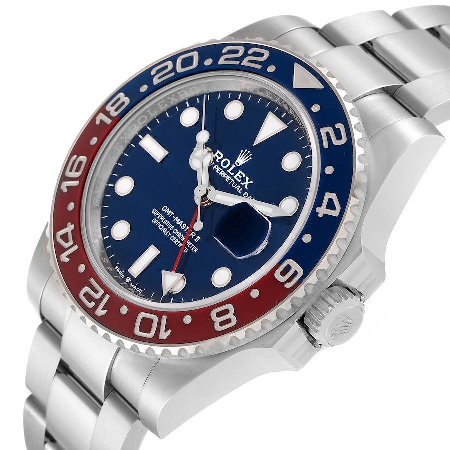 Rolex GMT Master II White Gold Pepsi Bezel Blue Dial Mens Watch 126719