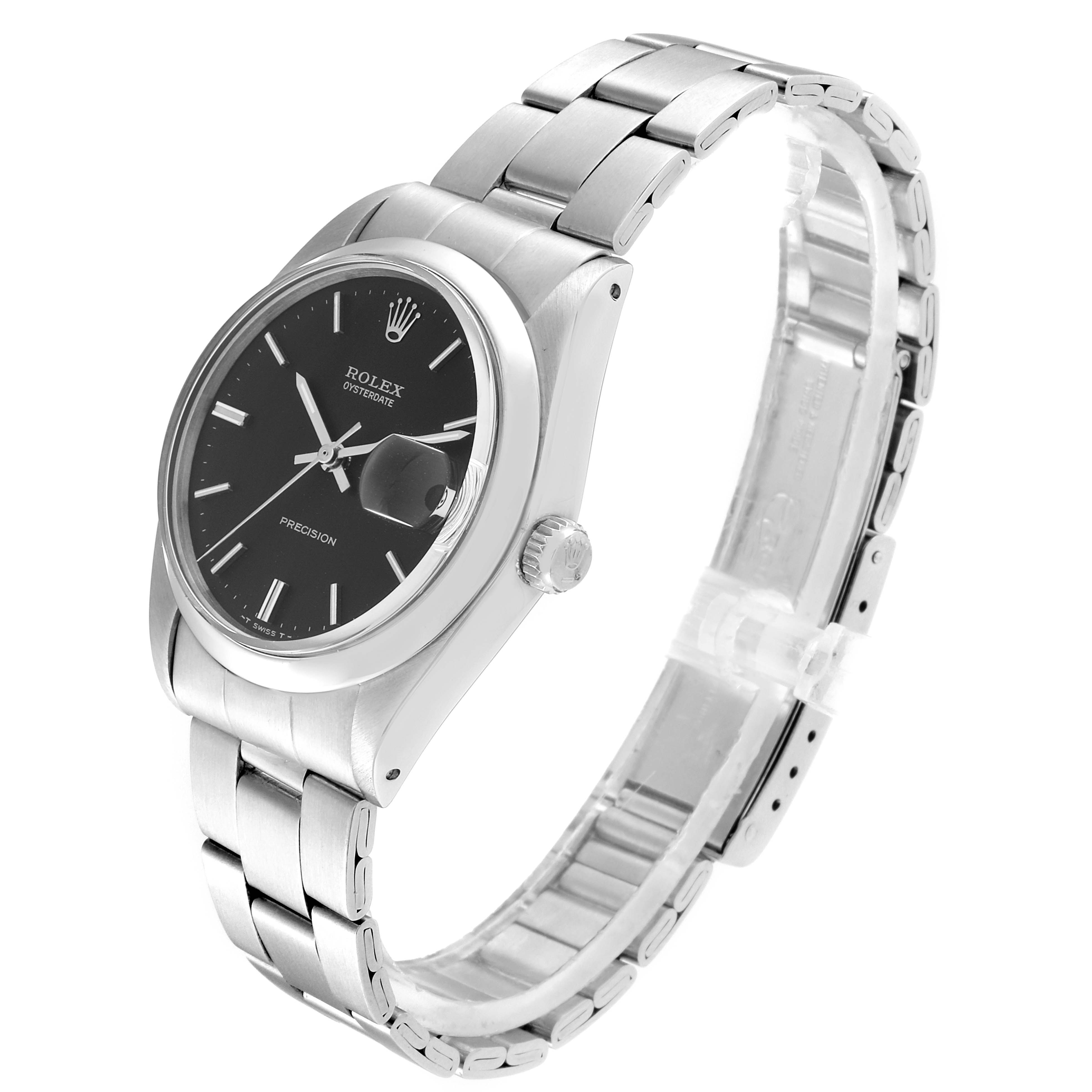 This image shows the Vintage Collection model by Rolex at a slight side angle, featuring the watch face, case, and bracelet.