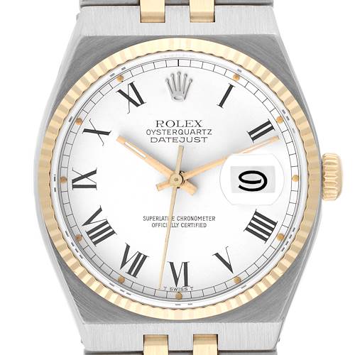 Photo of Rolex Oysterquartz Datejust Steel Yellow Gold Buckley Dial Watch 17013