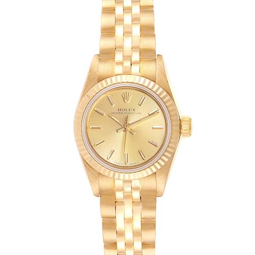 Photo of Rolex President No-Date 18K Yellow Gold Ladies Watch 67198