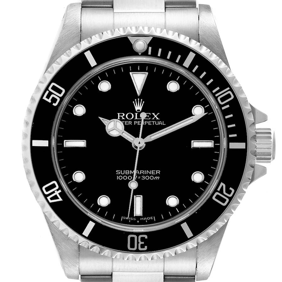 Rolex Submariner 40mm Non-Date 2 Liner Steel Mens Watch 14060 SwissWatchExpo