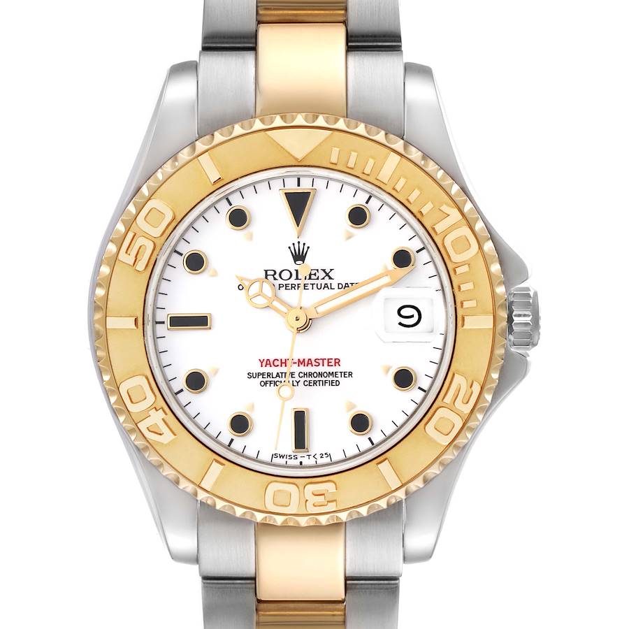 Rolex Yachtmaster Midsize Steel Yellow Gold Mens Watch 68623 Box Papers SwissWatchExpo