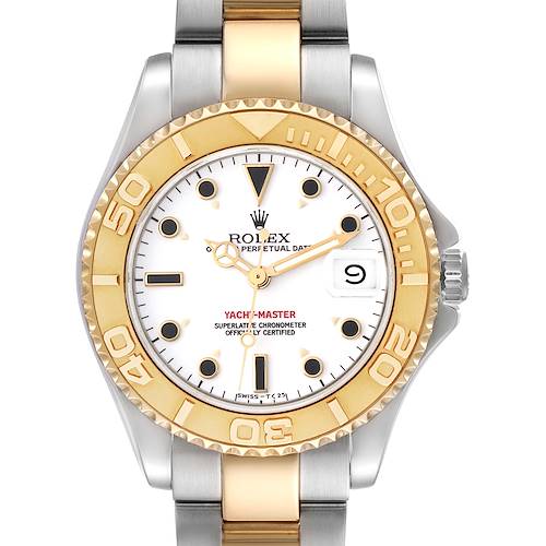 Photo of Rolex Yachtmaster Midsize Steel Yellow Gold Mens Watch 68623 Box Papers