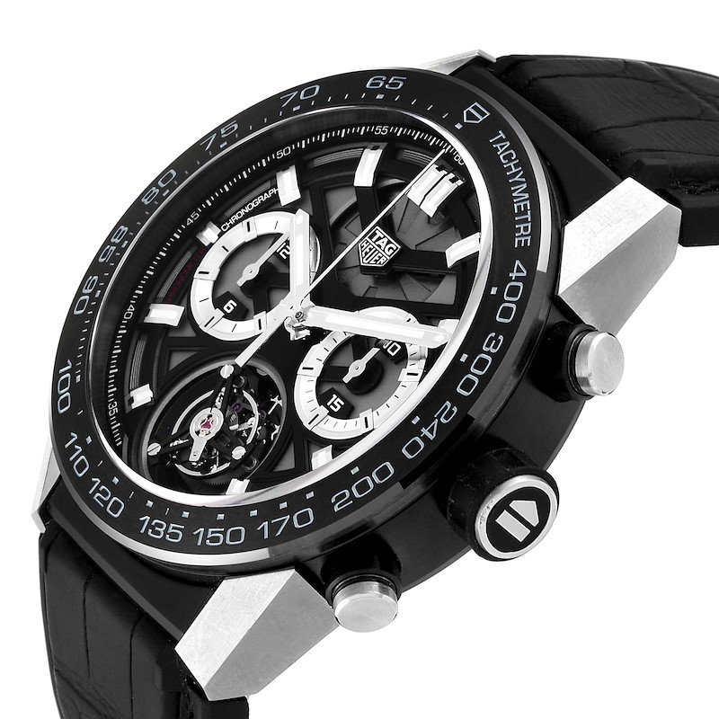 Tag Heuer Carrera Tourbillon Chronograph Titanium Mens Watch CAR5A8Y | SwissWatchExpo