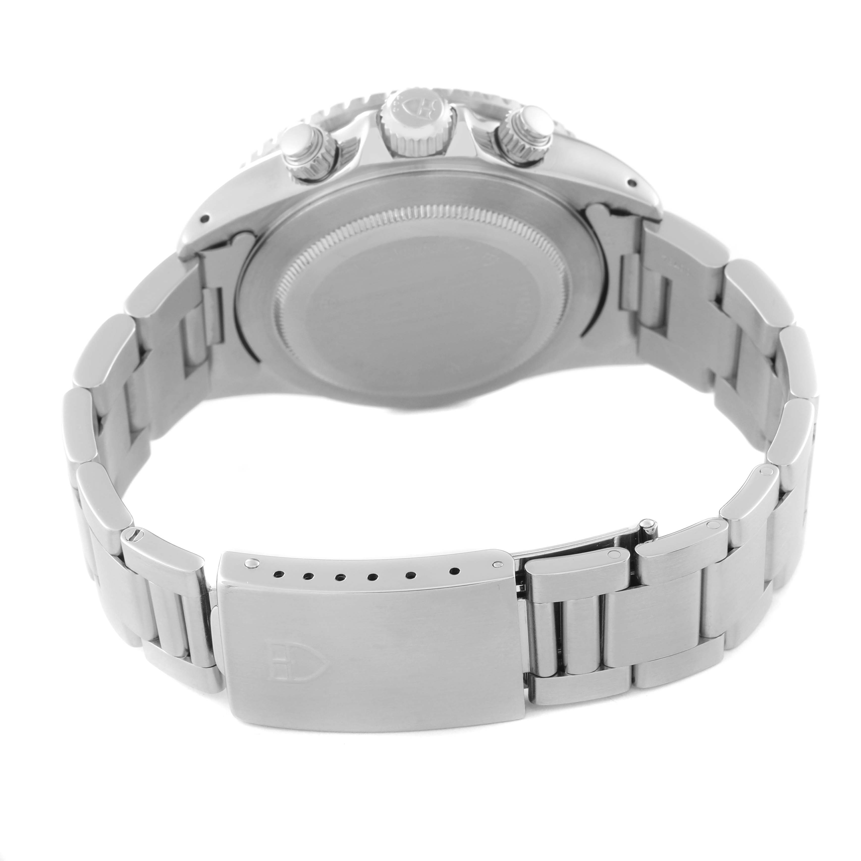 This image shows the back and bracelet, including the clasp, of a Tudor Prince watch.