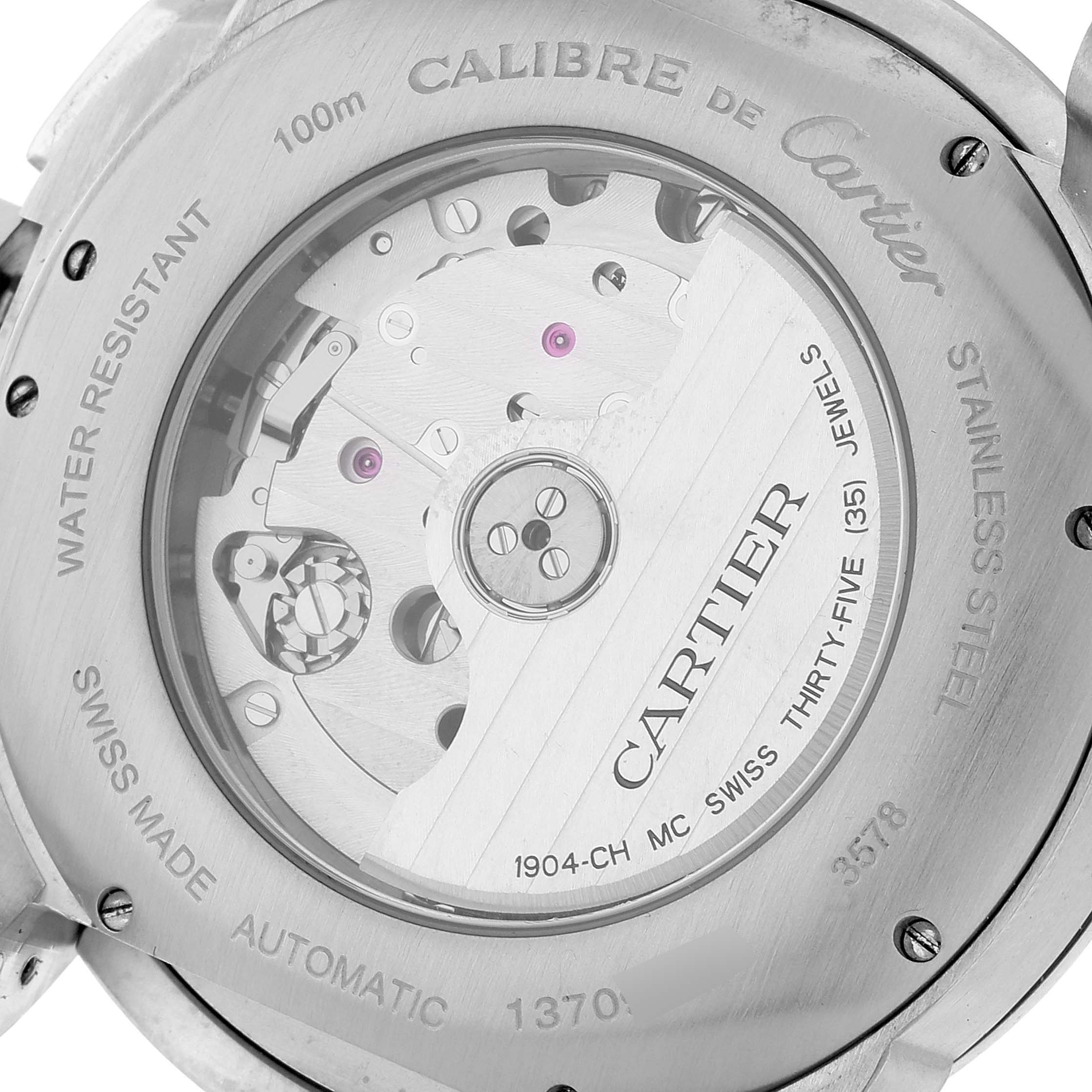 Cartier Calibre de Cartier Stainless Steel W7100060 | Stock 46039 ...