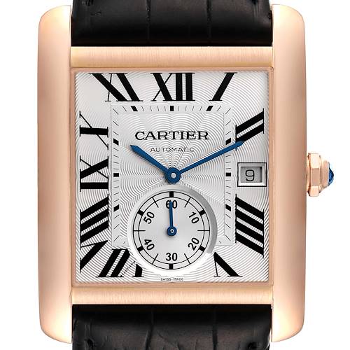 Photo of Cartier Tank MC Rose Gold Silver Dial Mens Watch W5330001