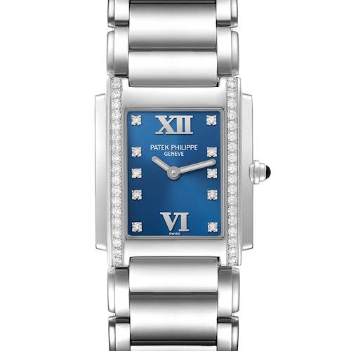 Photo of Patek Philippe Twenty-4 Blue Dial Steel Diamond Ladies Watch 4910