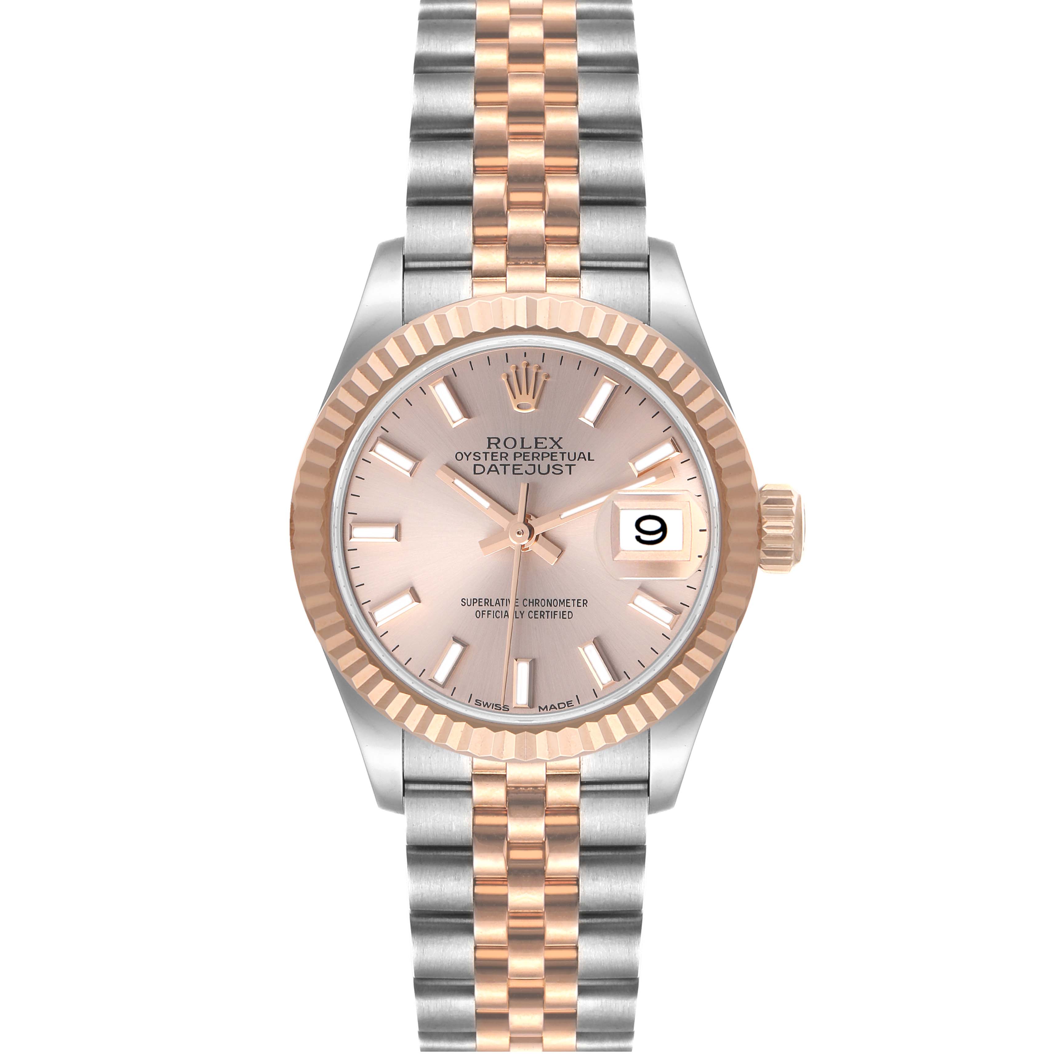 Rolex Datejust 28 Everose Rolesor Rose Dial Ladies Watch 279171 Box ...