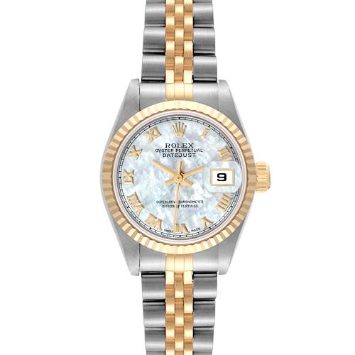 Photo of Rolex Datejust Mother of Pearl Dial Steel Yellow Gold Ladies Watch 69173 Box Papers