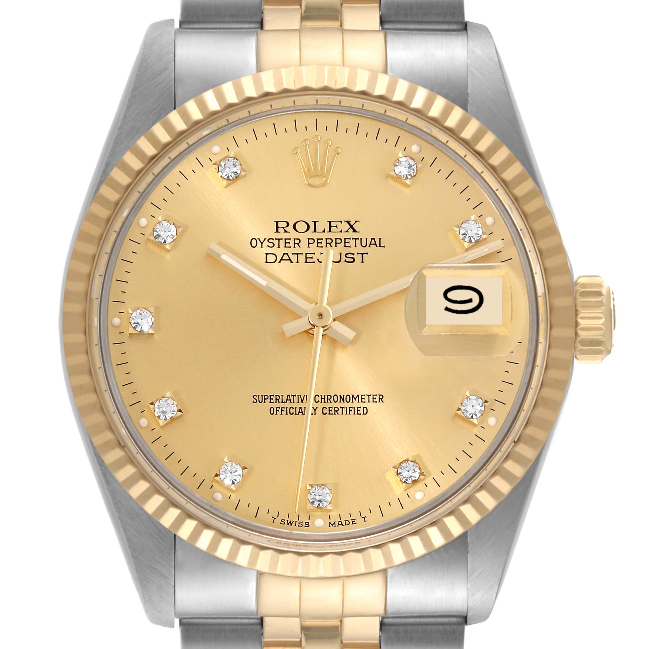 美品 純正 ROLEX 16013 DATEJUST 文字盤 Cal.3035 楽天市場】【ROLEX】ロレックス デイトジャスト ゴールド文字盤