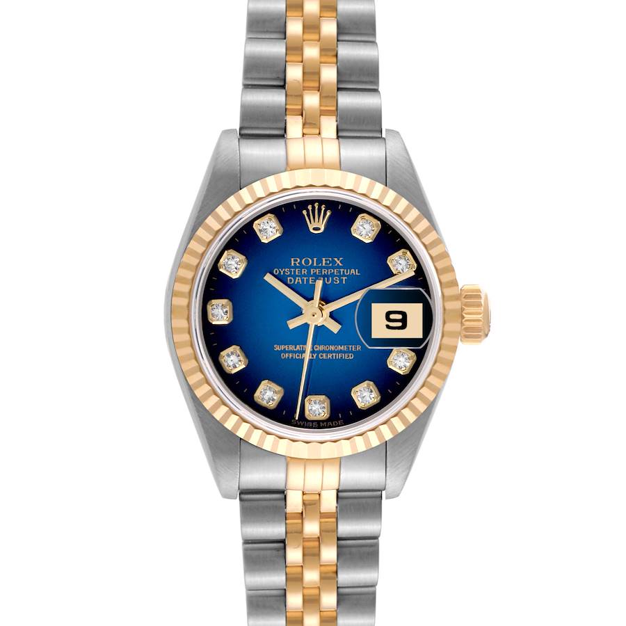 Rolex Datejust Steel Yellow Gold Vignette Diamond Dial Ladies Watch 79173 Papers SwissWatchExpo