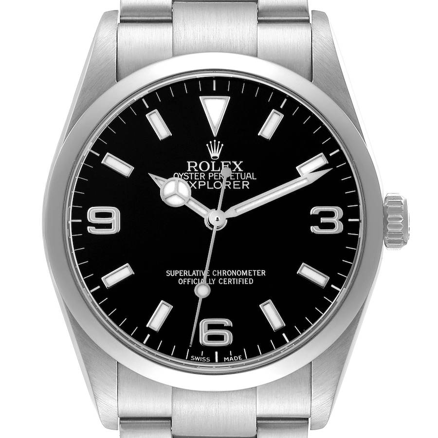 Rolex Explorer I Black Dial Steel Mens Watch 114270 SwissWatchExpo