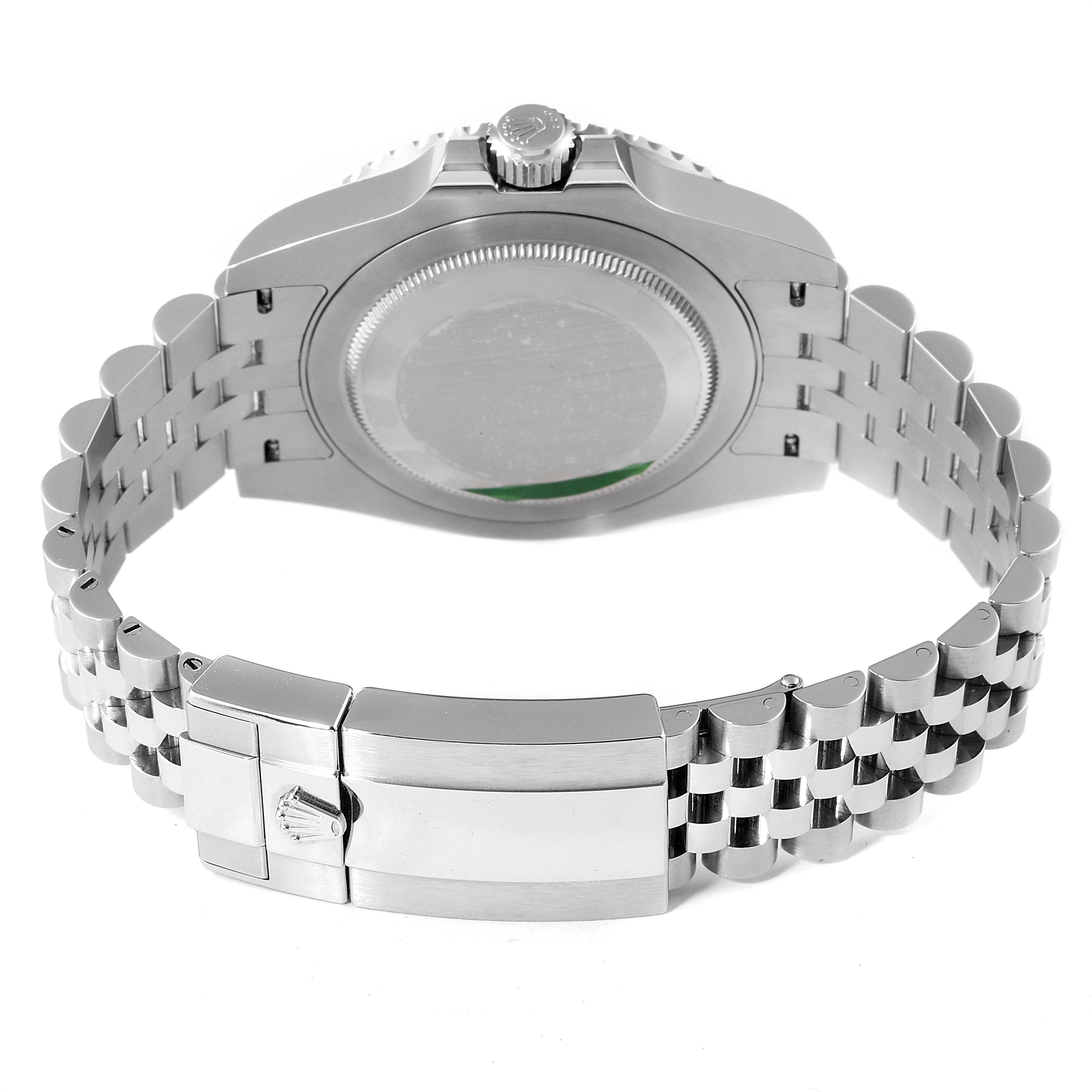 The image shows the back case, bracelet, and clasp of a Rolex GMT-Master 126710 Men's Stainless Steel Black Dial 126710 Men's Stainless Steel Black Dial watch from a rear angle.