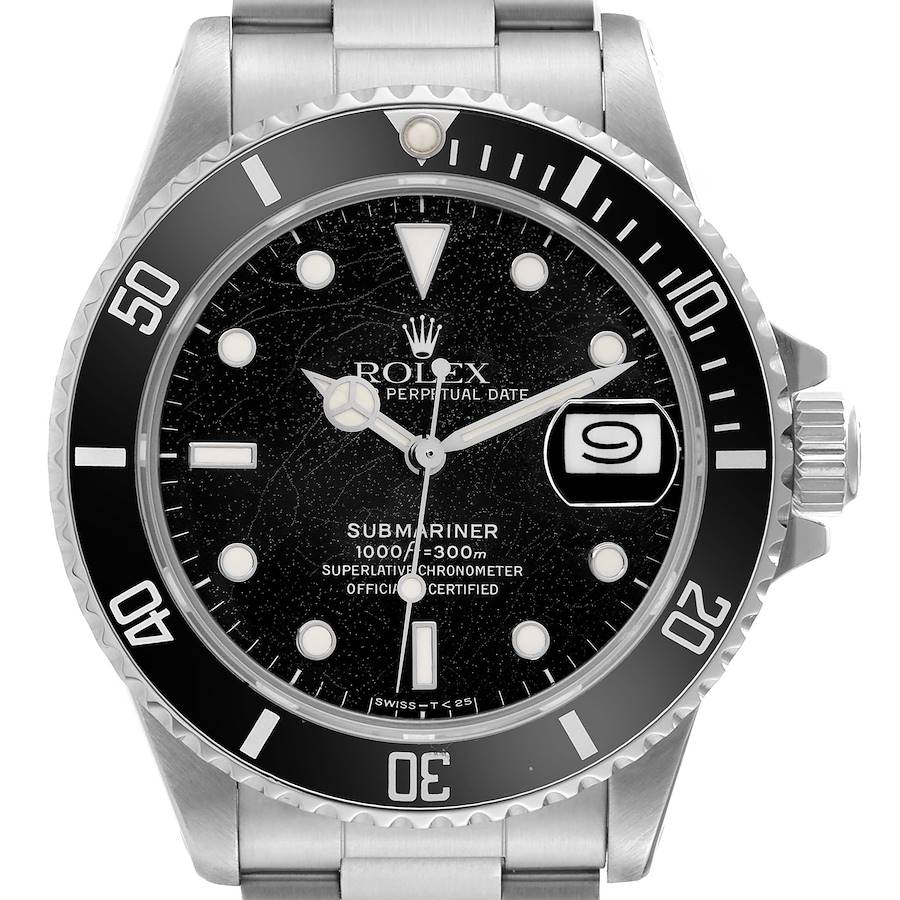 Rolex Submariner Black Dial Steel Vintage Mens Watch 168000 SwissWatchExpo