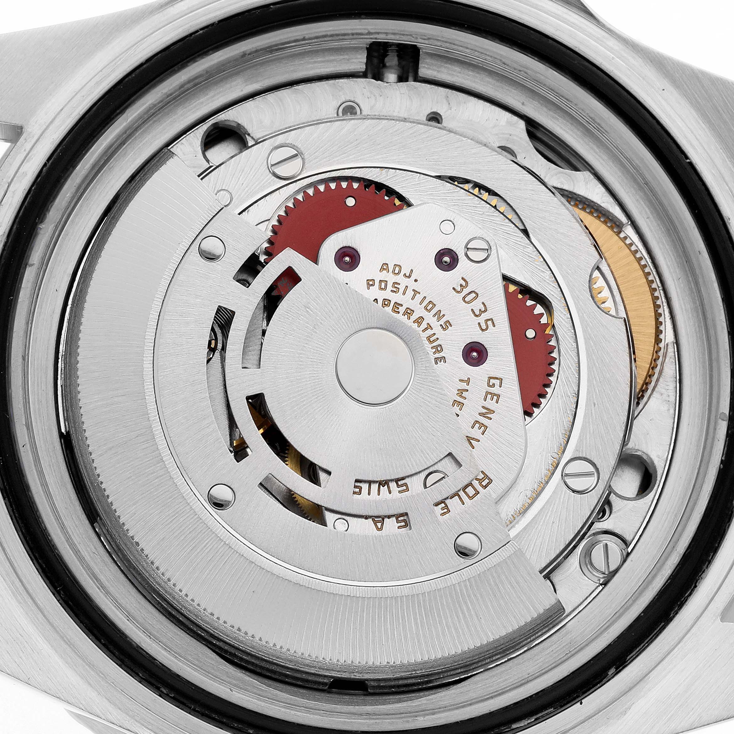 This is an inside view of the movement mechanism of the Rolex Vintage Collection 168000 Men's Stainless Steel Black Dial 168000 Men's Stainless Steel Black Dial watch model.