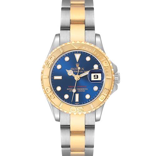 Photo of Rolex Yachtmaster 29mm Steel Yellow Gold Blue Dial Ladies Watch 69623