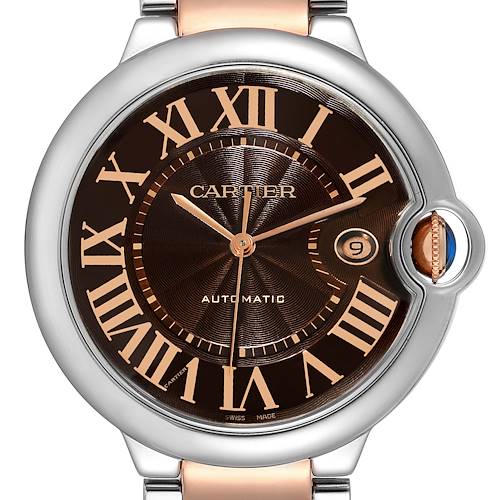 Photo of Cartier Ballon Bleu Steel Rose Gold Chocolate Dial Watch W6920032