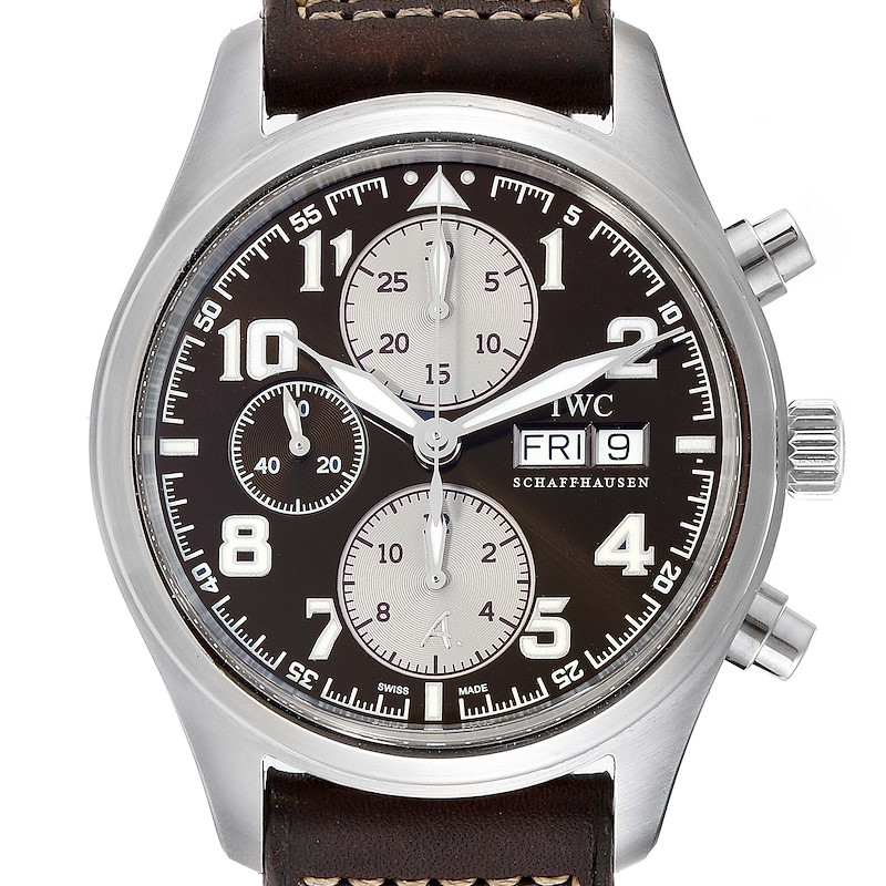 IWC Spitfire Pilot Saint Exupery Limited Edition Mens Watch IW371709 Card SwissWatchExpo