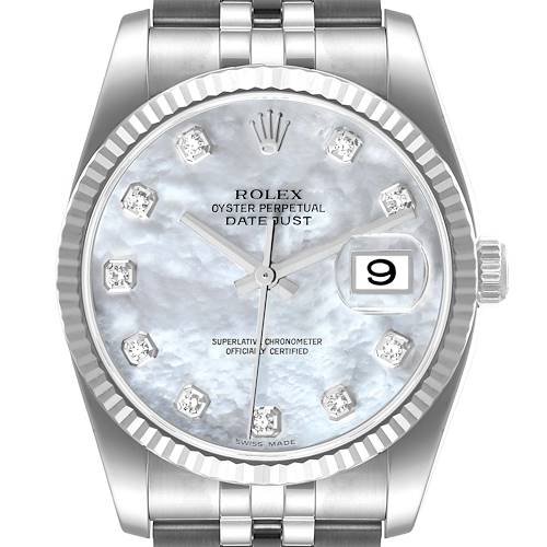 Photo of Rolex Datejust 36 Mother of Pearl Diamond Unisex Watch 116234