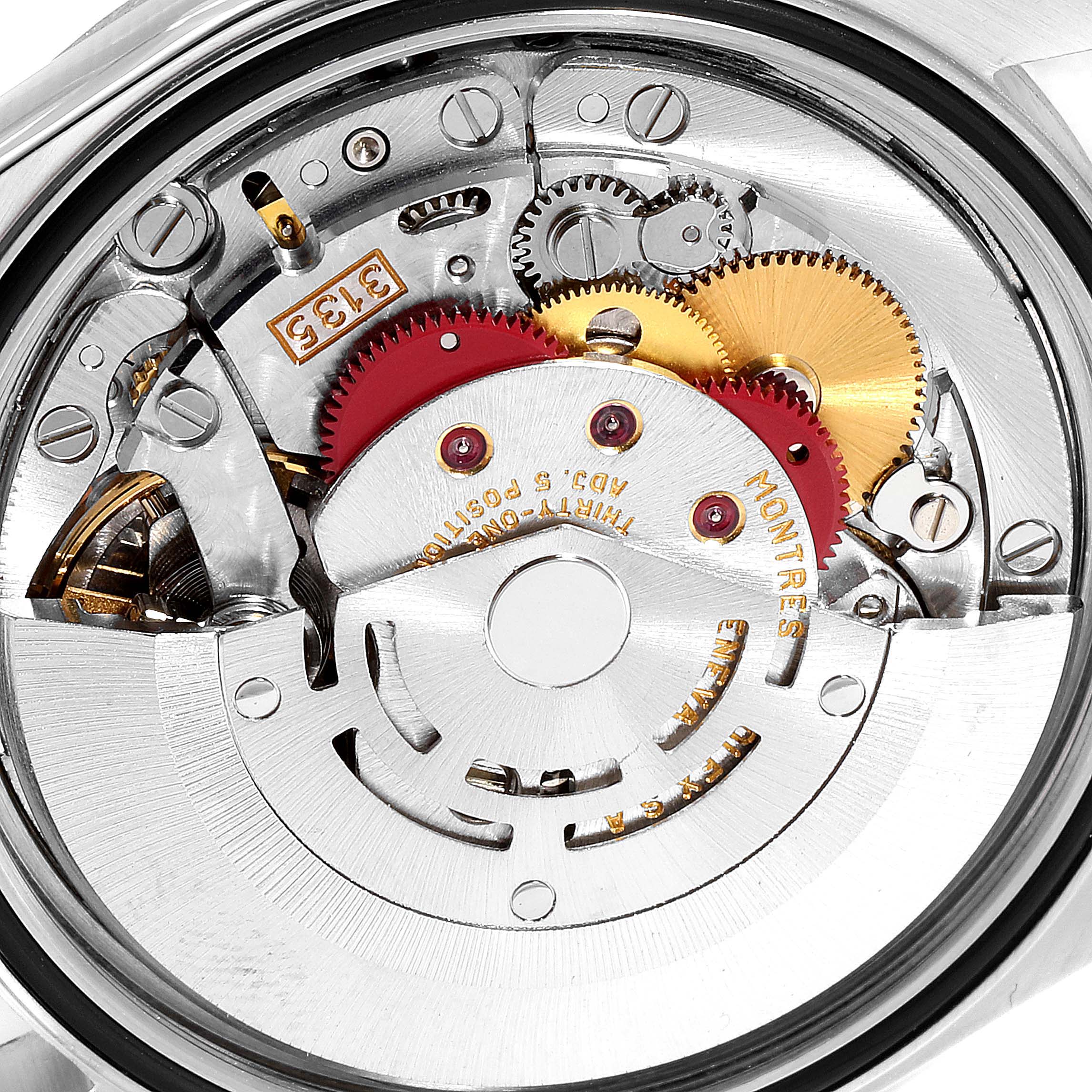 This image shows the internal mechanism and parts of a Rolex Datejust 16234 Men's Stainless Steel Silver Dial 16234 Men's Stainless Steel Silver Dial watch from a close-up angle.
