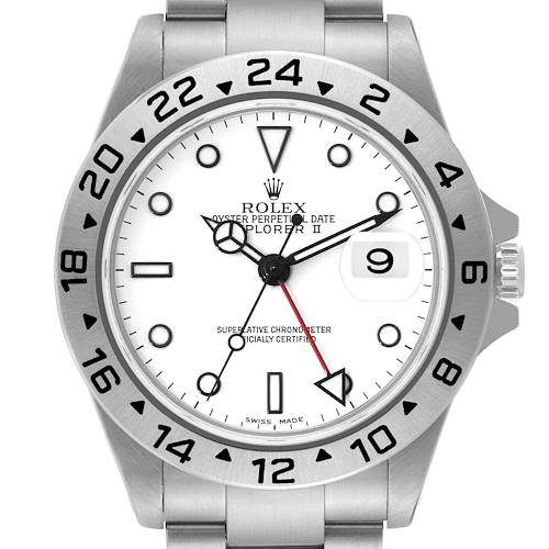 Photo of Rolex Explorer II 40mm Polar White Dial Steel Mens Watch 16570