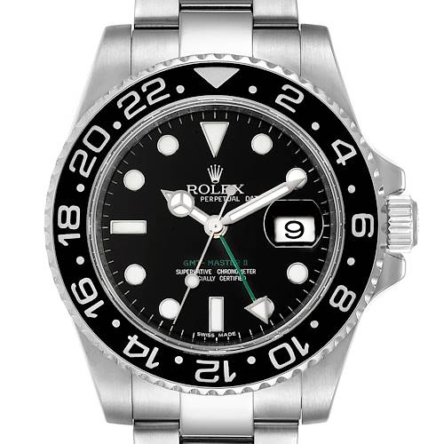 Photo of NOT FOR SALE -- Rolex GMT Master II Black Dial Steel Mens Watch 116710 -- PARTIAL PAYMENT