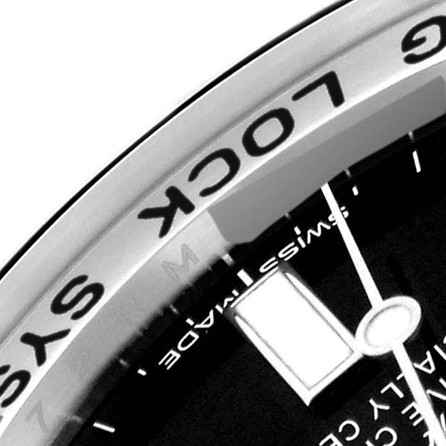 The image shows a close-up of the bezel and dial of a Rolex Sea-Dweller 116660 Men's Stainless Steel Blue Dial 116660 Men's Stainless Steel Blue Dial watch.