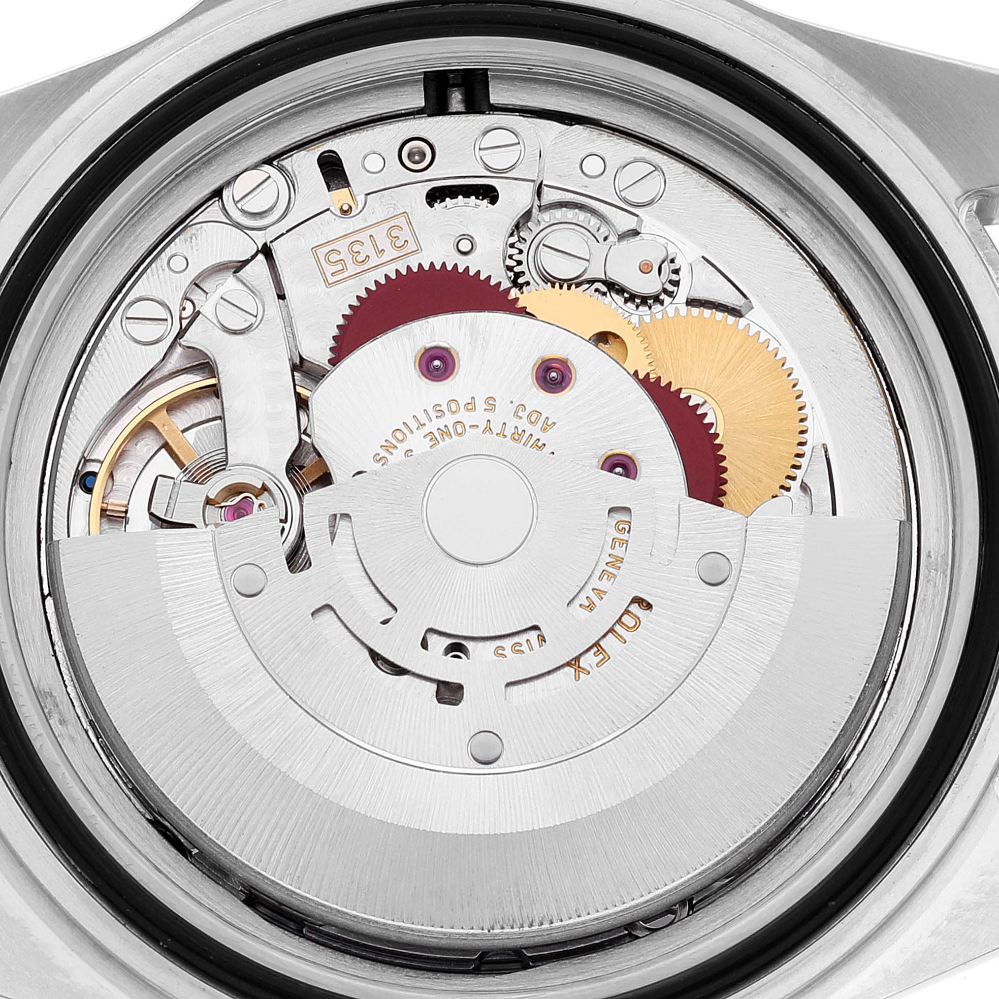 The image shows the internal movement parts and rotor of a Rolex Submariner 16613 Men
s Steel and Gold (two tone) Blue Dial 16613 Men
s Steel and Gold (two tone) Blue Dial watch, viewed from the back.