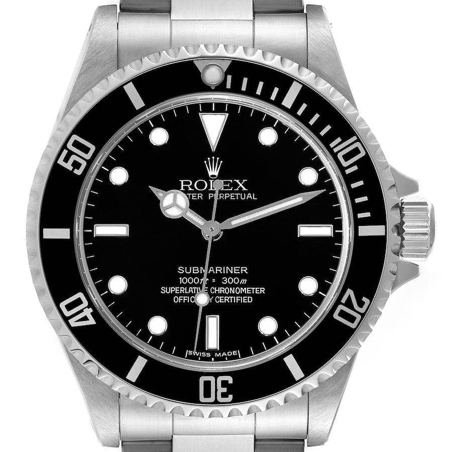 Rolex Submariner No Date 40mm 4 Lines Steel Mens Watch 14060 Box Card SwissWatchExpo