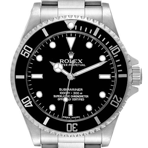 Photo of Rolex Submariner No Date 40mm 4 Lines Steel Mens Watch 14060M Box Card
