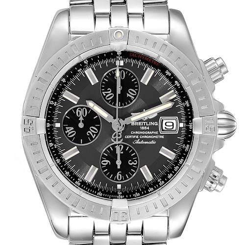 Photo of Breitling Chronomat Evolution Grey Dial Steel Mens Watch A13356 Box Papers