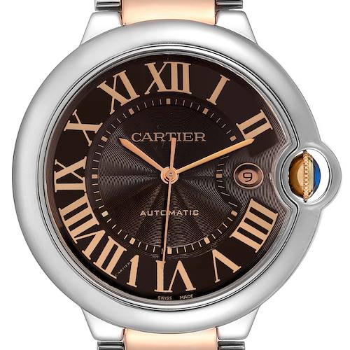 Photo of Cartier Ballon Bleu Steel Rose Gold Chocolate Dial Unisex Watch W6920032