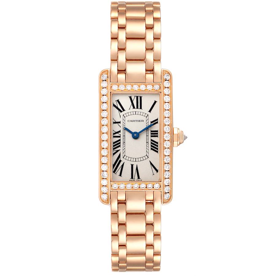 Cartier Tank Americaine Solid 18K Rose Gold Women's Watch WB7079M5