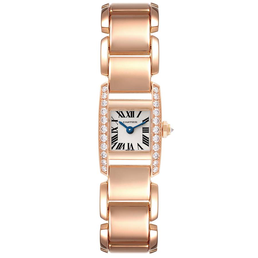 Cartier Tankissime Silver Dial Rose Gold Diamond Ladies Watch W650048H SwissWatchExpo
