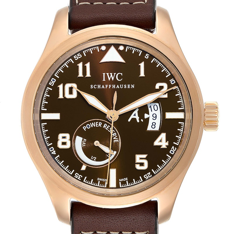 IWC Pilot Saint Exupery Rose Gold Limited Edition Watch IW320103 Card SwissWatchExpo