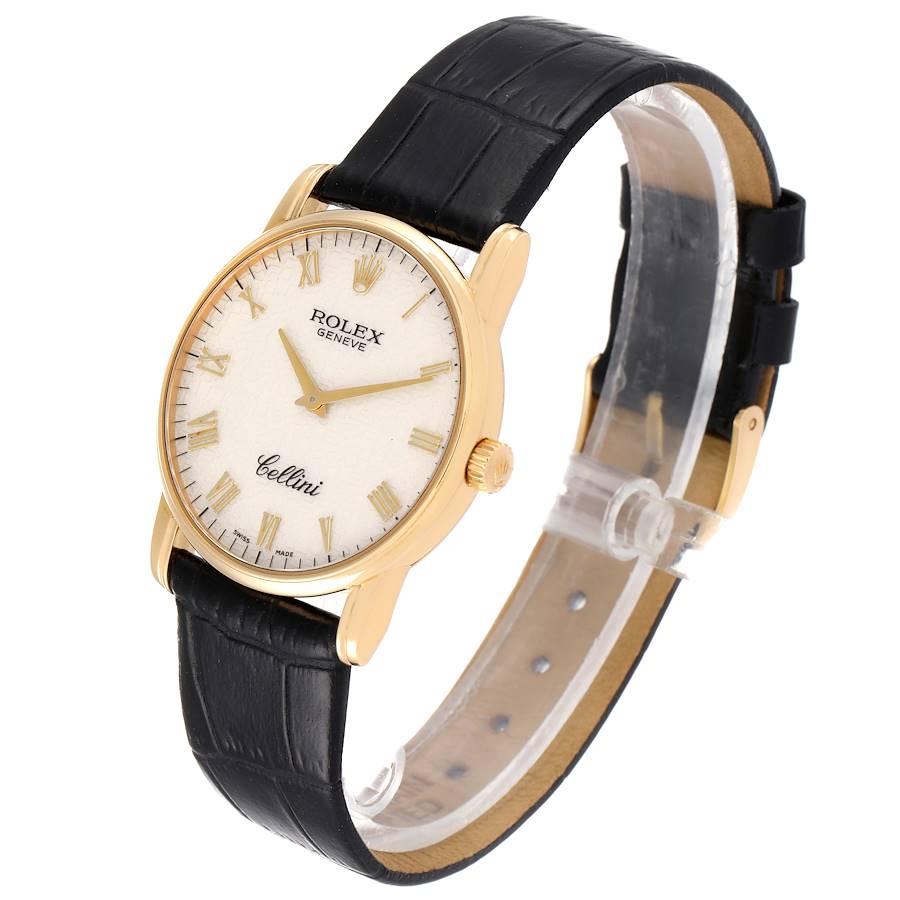 Rolex Cellini Classic Yellow Gold Ivory Anniversary Dial Mens Watch ...