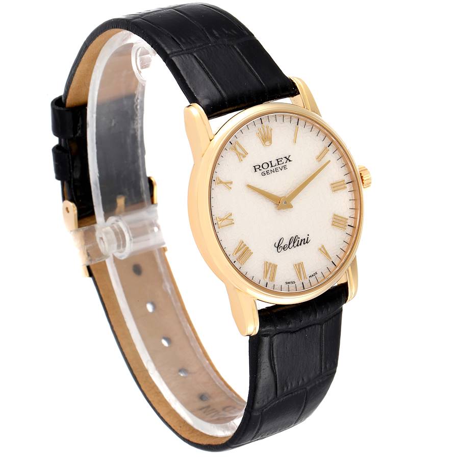 Rolex Cellini Classic Yellow Gold Ivory Anniversary Dial Mens Watch ...
