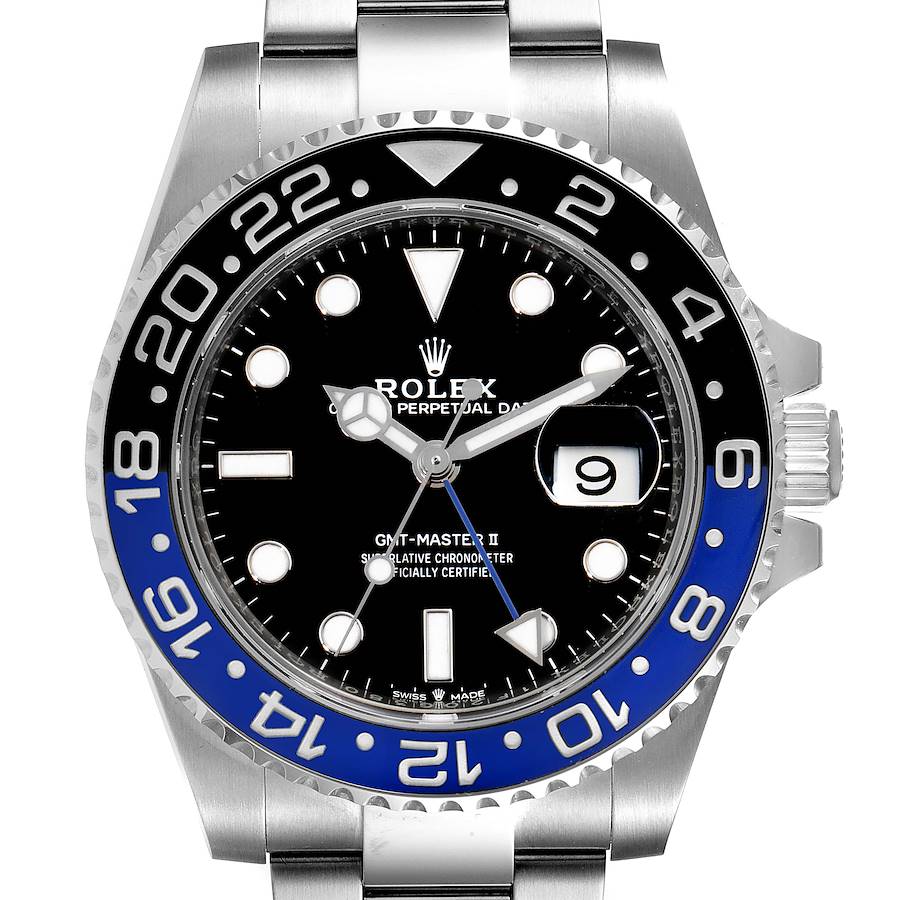 Rolex GMT Master II Black Blue Batman Steel Mens Watch 126710 Unworn SwissWatchExpo