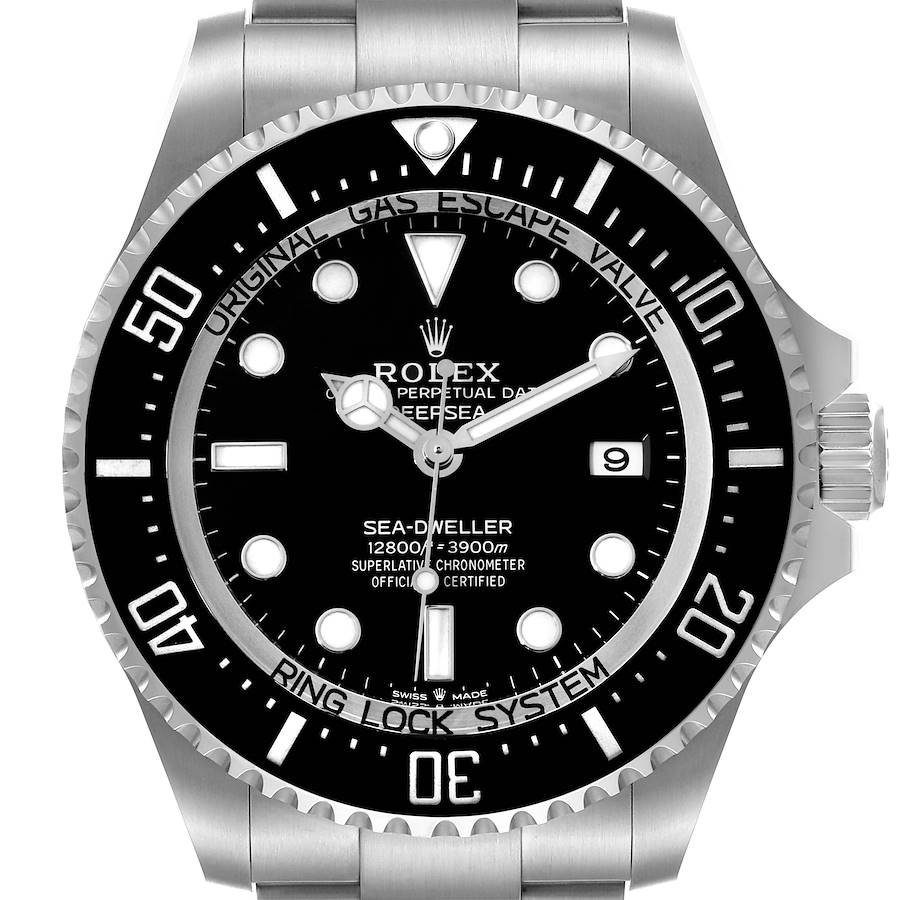 Rolex Seadweller Deepsea 44 Black Dial Steel Mens Watch 136660 Unworn SwissWatchExpo