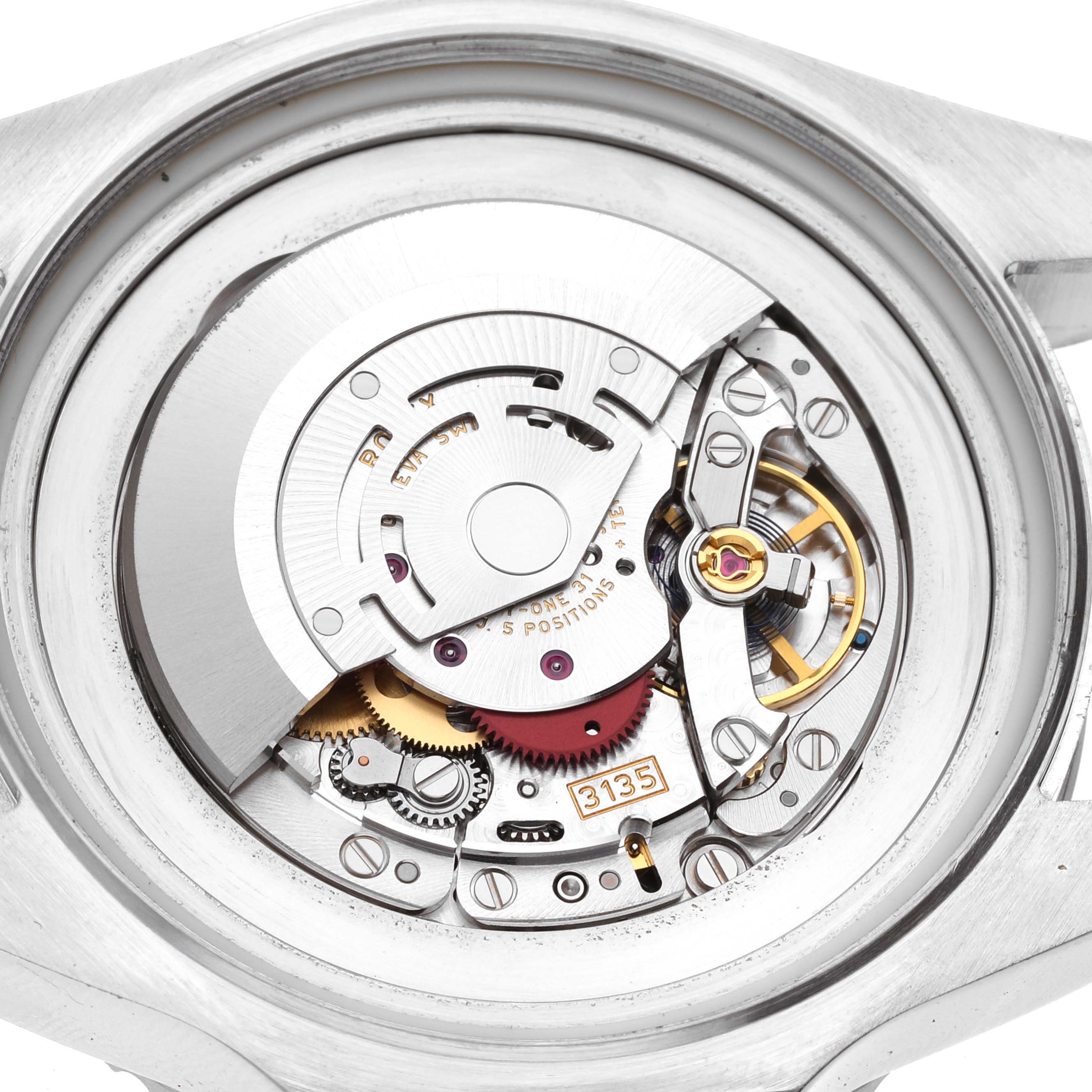 The image shows the internal movement mechanism of a Rolex Sea-Dweller 116660 Men
s Stainless Steel Black Dial 116660 Men
s Stainless Steel Black Dial watch from a back angle.